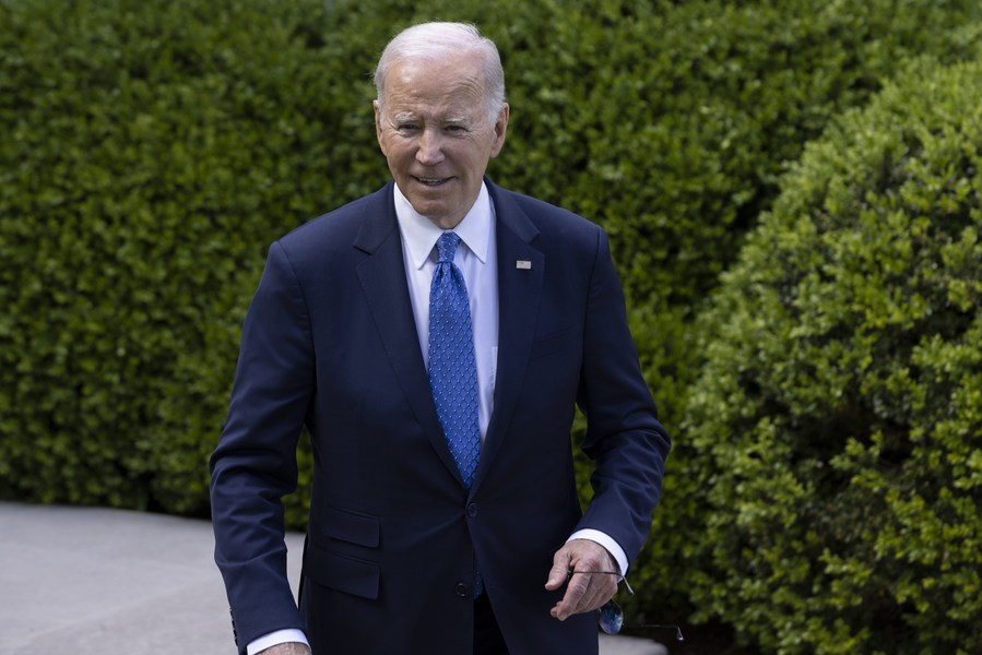 Le président des Etats-Unis Joe Biden lors d'un événement à la Maison Blanche, à Washington D.C., aux Etats-Unis, le 24 avril 2023. (Xinhua/Aaron Schwartz)