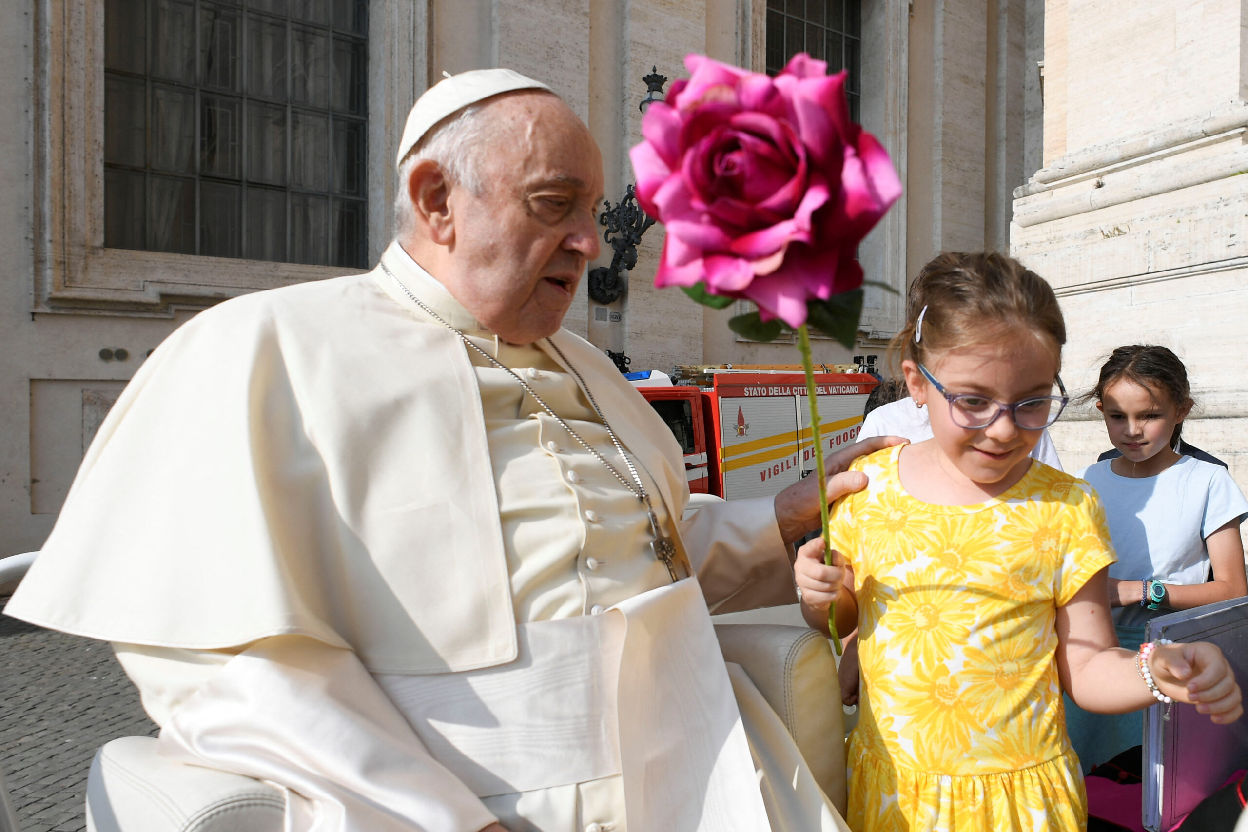 Le pape François lors de son audience hebdomaire au Vatican. /Photo prise le 28 juin 2023/REUTERS/Vatican Media