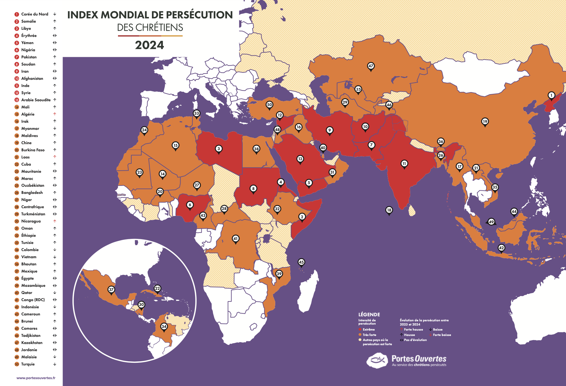 Index mondial de persécution des chrétiens 2024