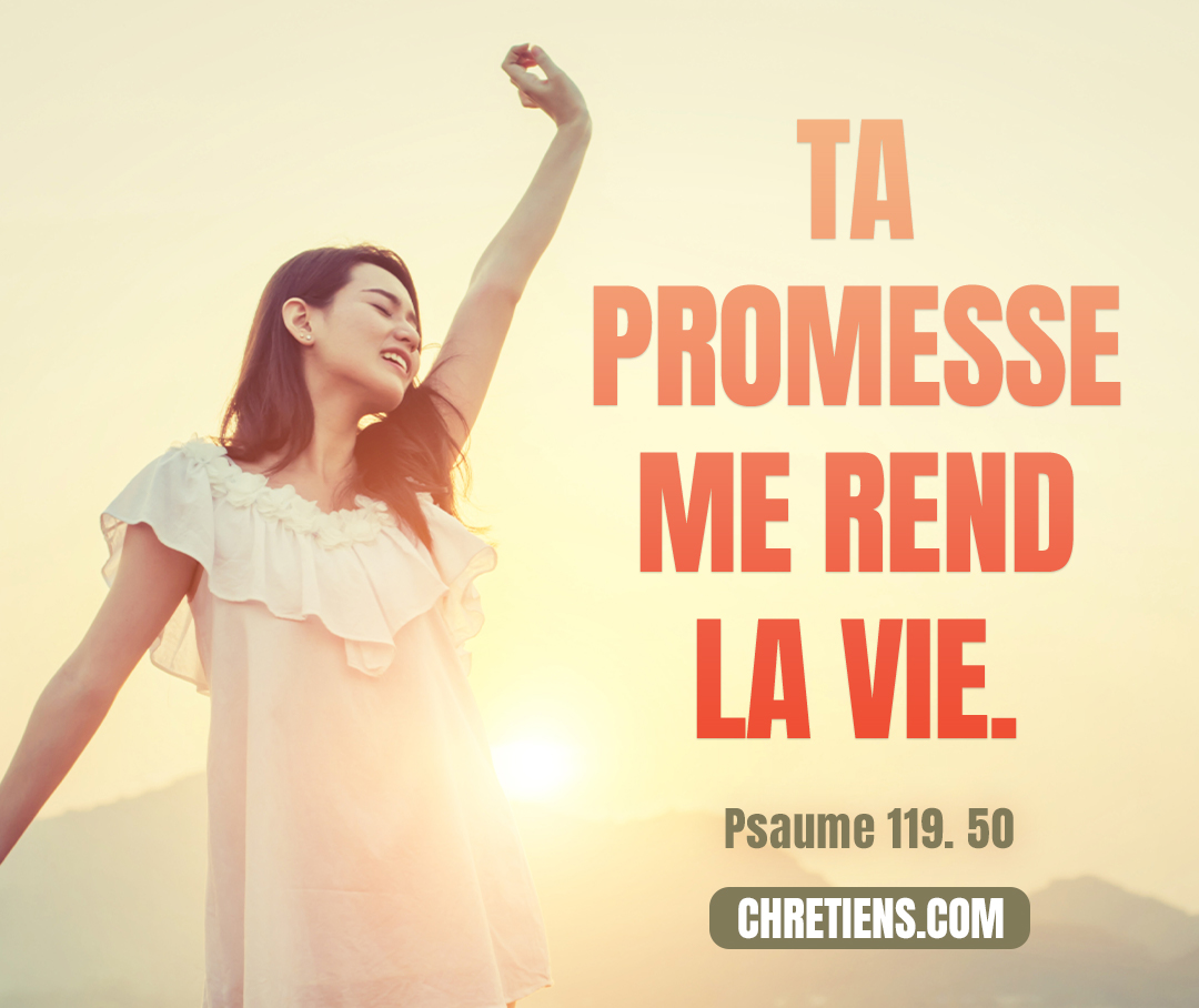 C'est ma consolation dans ma misère, car ta promesse me rend la vie. Psaume 119:50
