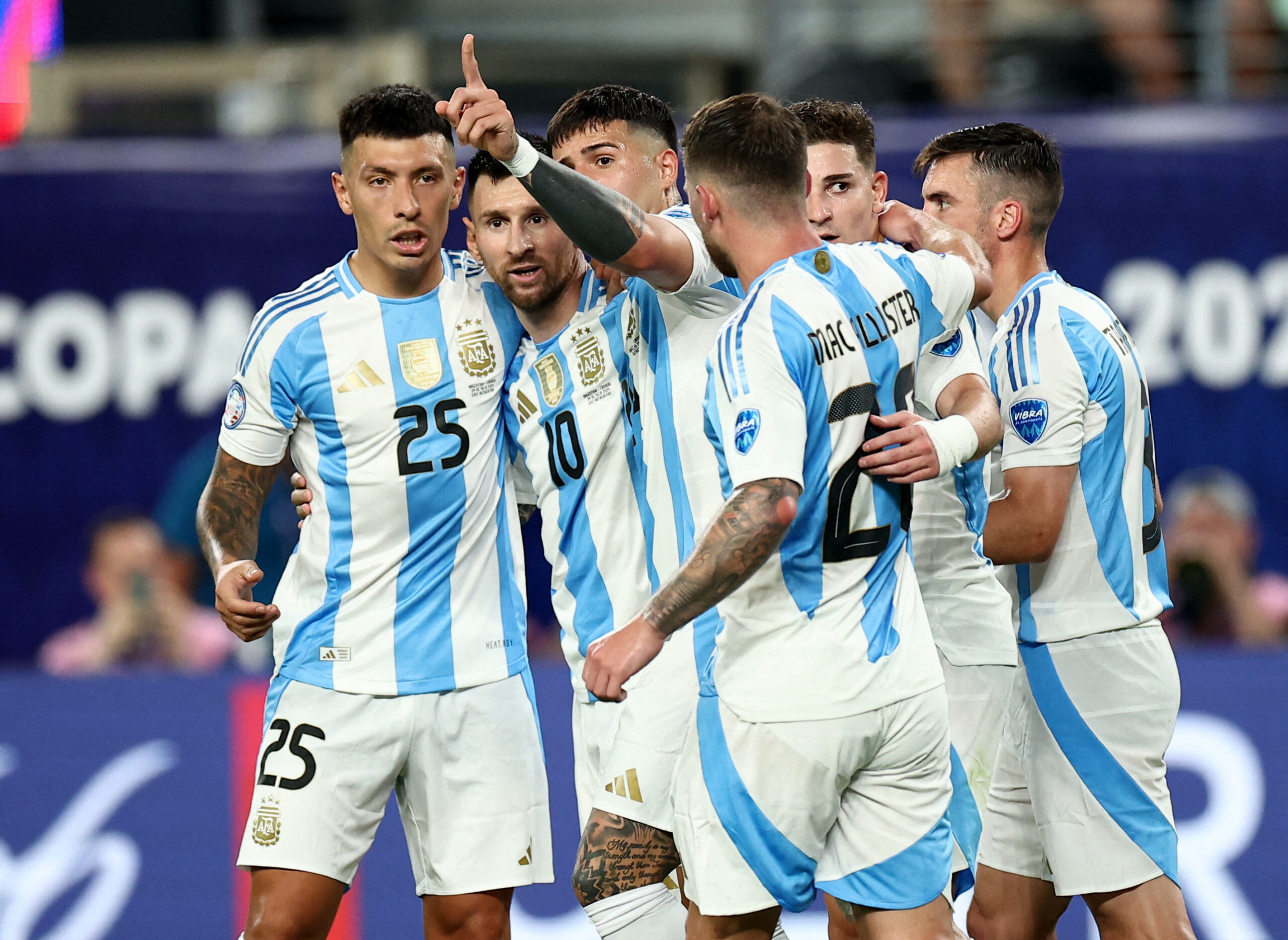 L'Argentine qualifiée pour la finale /Photo prise le 9 juillet 2024/REUTERS/Agustin Marcarian