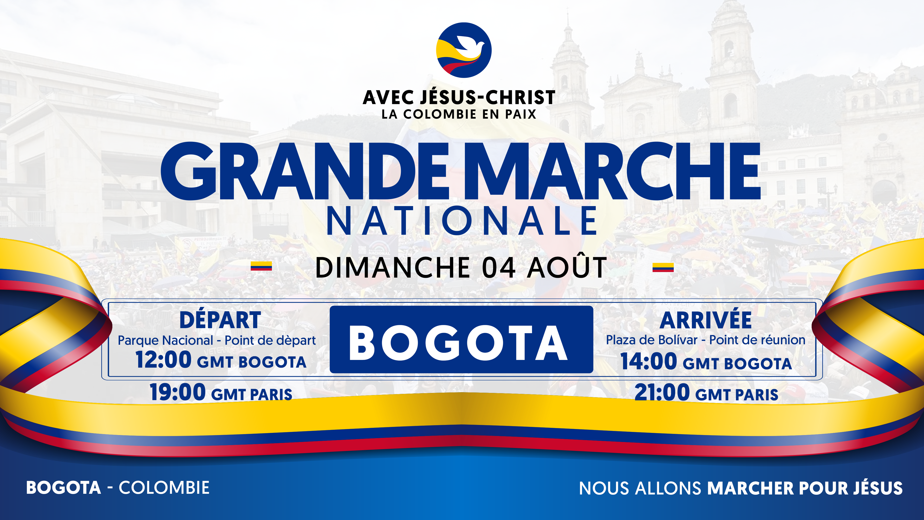 Grande Marche Nationale pour Jésus : Une Manifestation de Foi et d’Espérance en Colombie