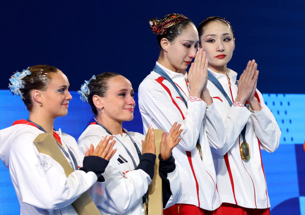 JO Natation artistique (F) La Chine médaillée d'or en duo JEUX