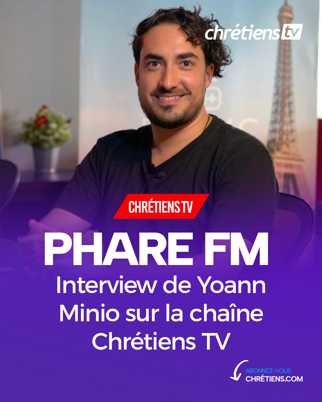 A l'occasion des 35 ans d'existence de PHARE FM, Yoann Minio, responsable de l’antenne de PHARE FM, a accordé une interview à Guillaume Pitiddu pour Chrétiens TV, chaîne de télévision chrétienne par satellite.