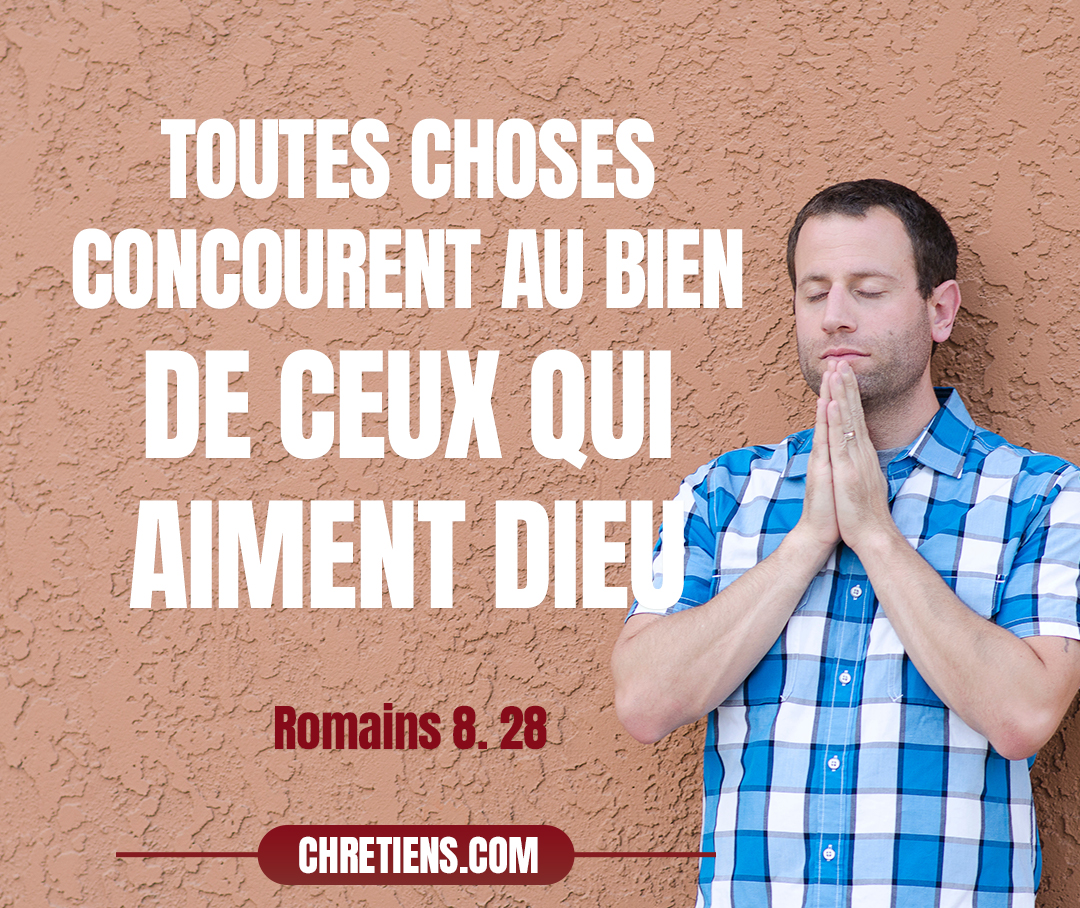 Nous savons, du reste, que toutes choses concourent au bien de ceux qui aiment Dieu, de ceux qui sont appelés selon son dessein. Romains 8:28