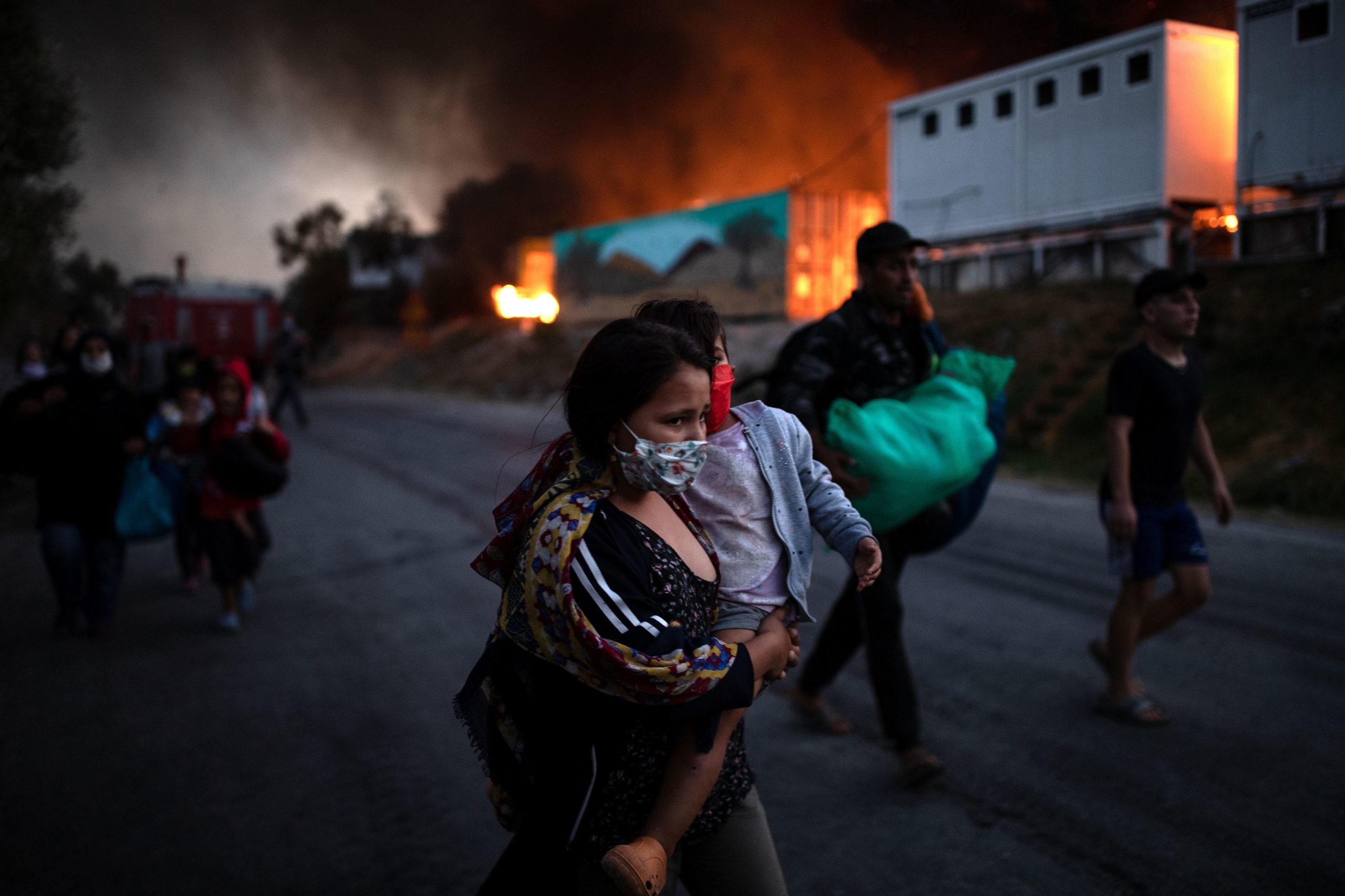 Grèce: Le camp de Moria probablement détruit après des incendies