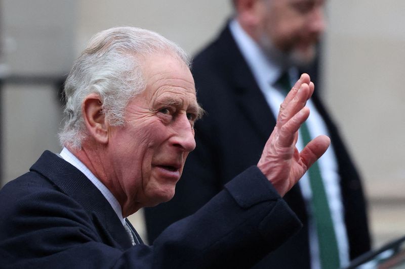 Le roi Charles d'Angleterre, à Londres. /Photo prise le 29 janvier 2024/REUTERS/Toby Melville
