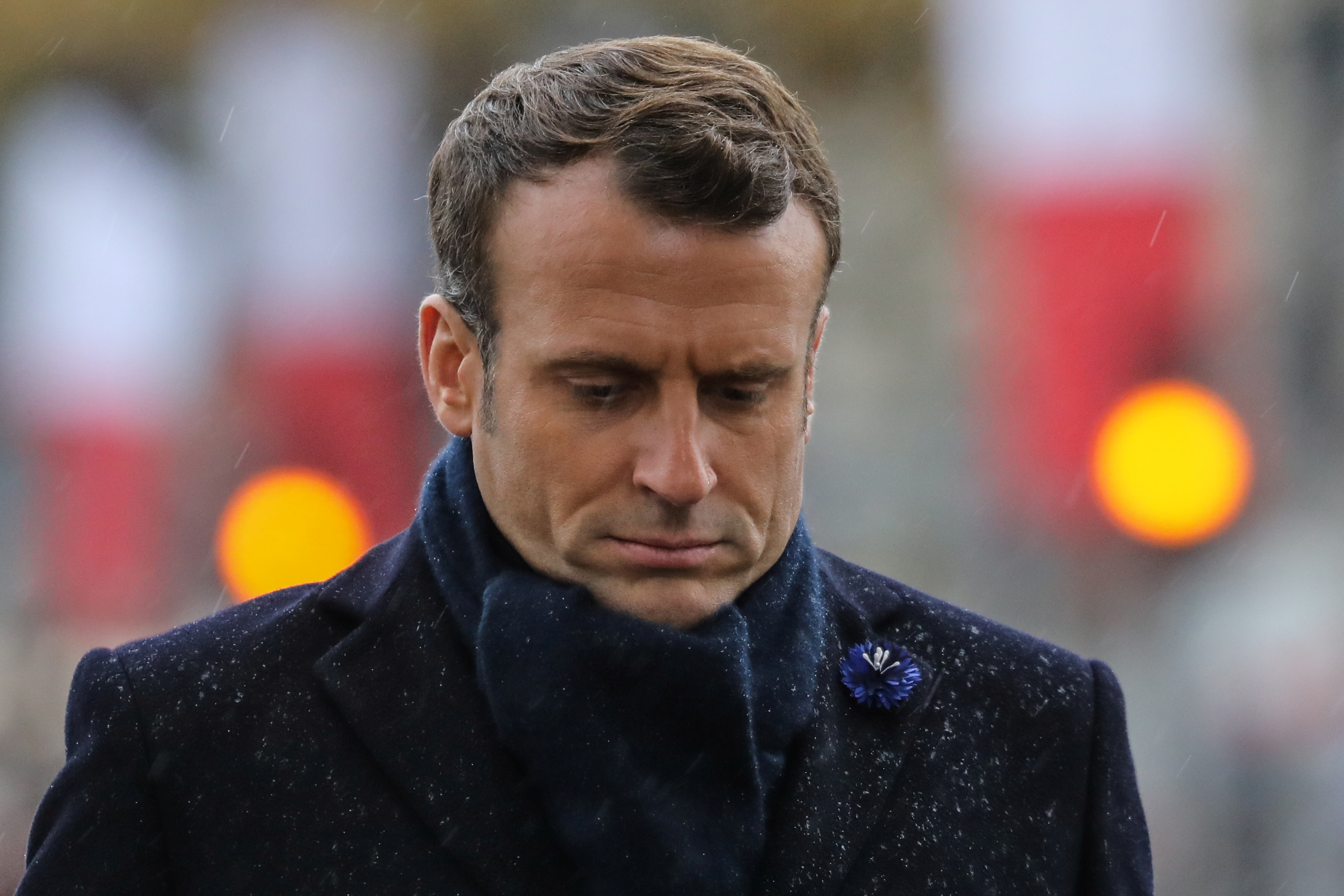 Le président français Emmanuel Macron a annoncé s'être entretenu par téléphone lundi soir avec son homologue américain Donald Trump sur la Syrie, l'Iran et l'Otan, précisant que les deux dirigeants se rencontreraient en amont du sommet de l'Otan prévu le 4 décembre à Londres. /Photo prise le 11 novembre 2019/REUTERS/Ludovic Marin