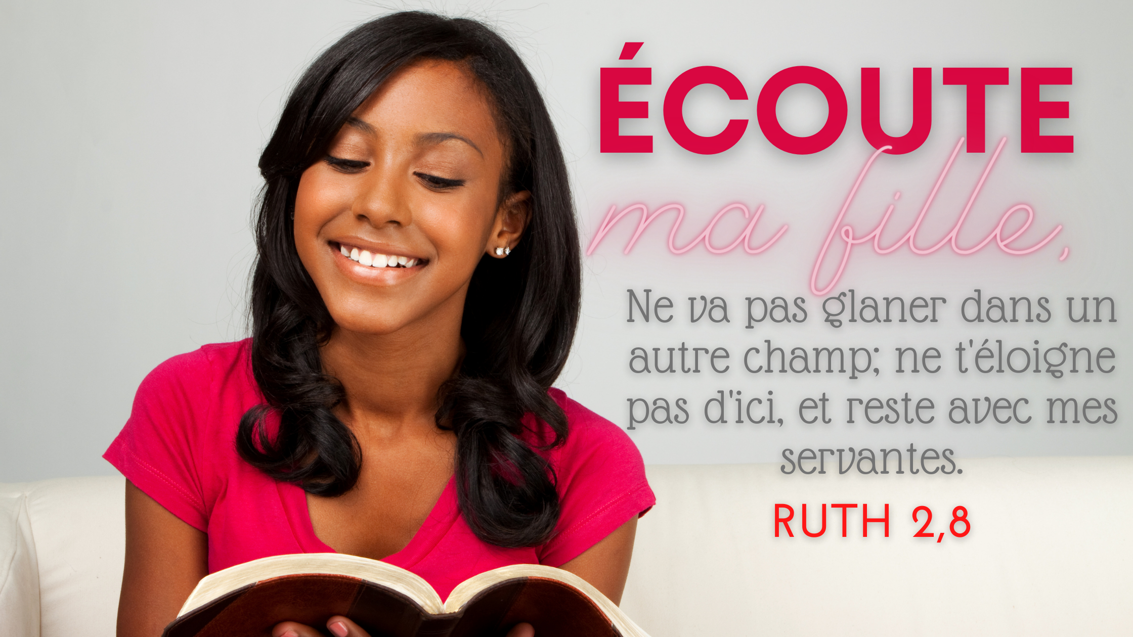 « Boaz dit à Ruth : écoute, ma fille, ne va pas glaner dans un autre champ ; ne t’éloigne pas d’ici, et reste avec mes servantes. » Ruth 2,8 Commentaires de la Bible Annotée interlinéaire.