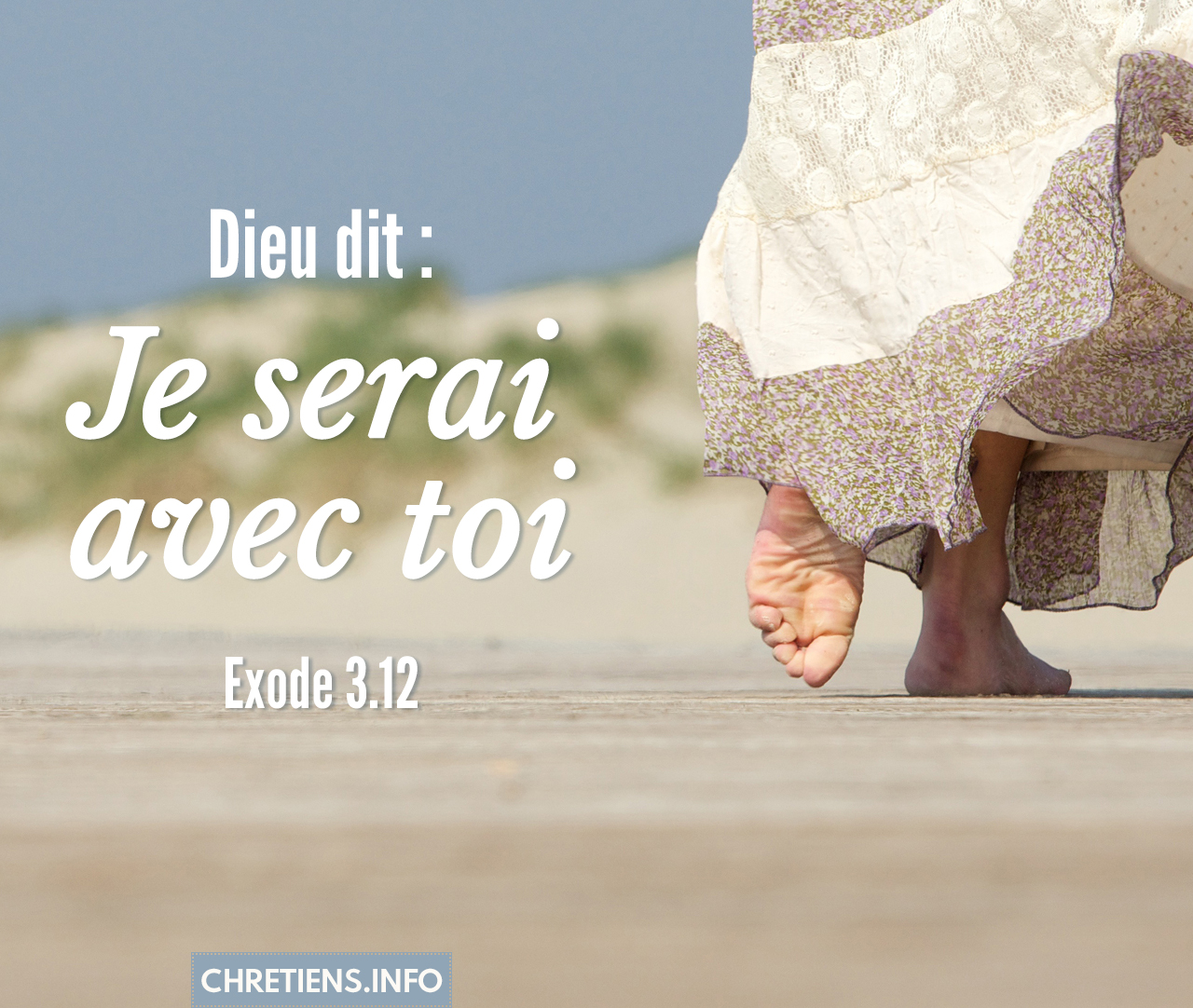 Dieu dit : Je serai avec toi ; et ceci sera pour toi le signe que c’est moi qui t’envoie. Exode 3:12