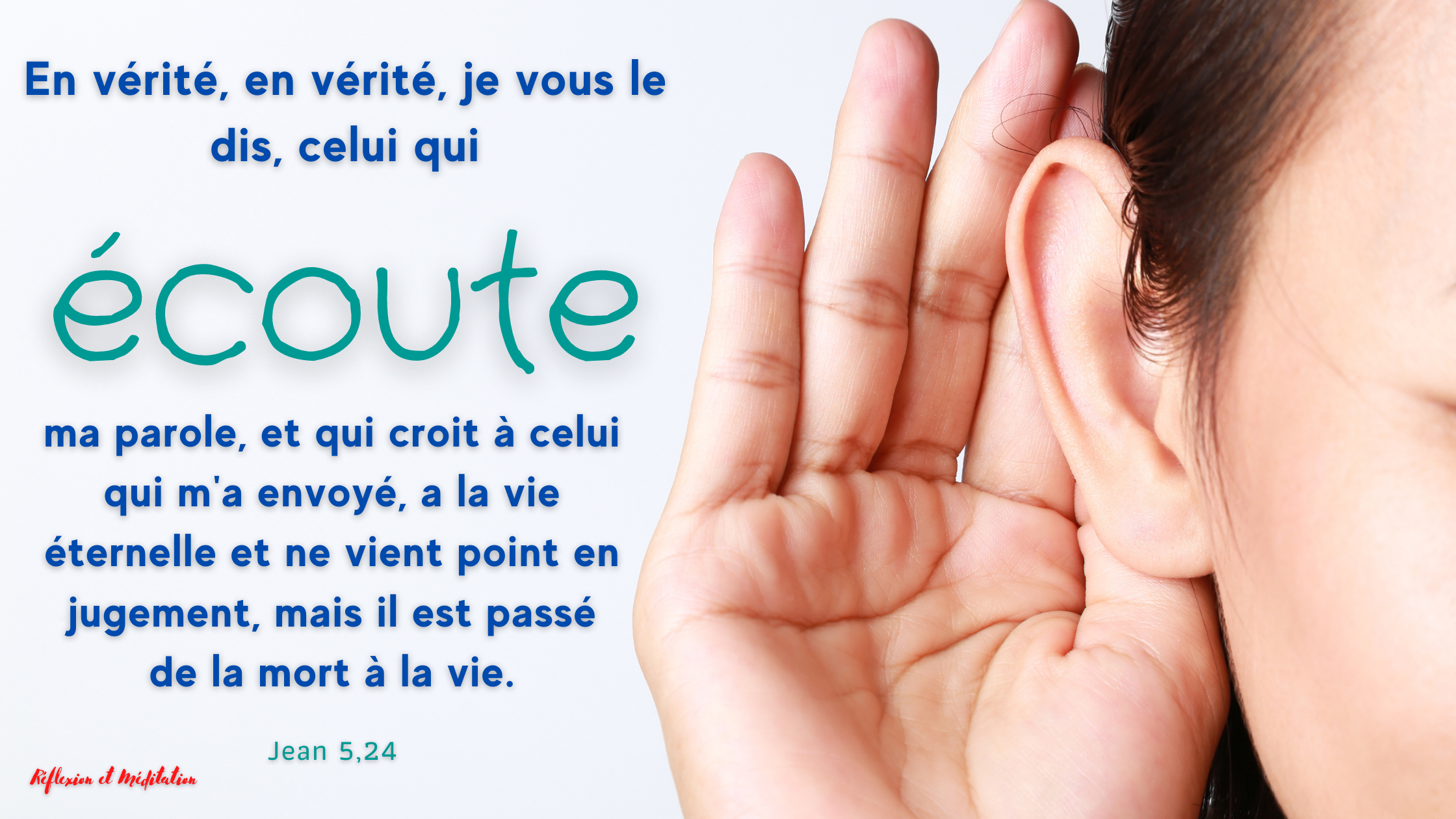 « En vérité, en vérité, je vous le dis, celui qui écoute ma parole, et qui croit à celui qui m’a envoyé, a la vie éternelle et ne vient point en jugement, mais il est passé de la mort à la vie. » Jean 5,24 Commentaires de la Bible Annotée interlinéaire.