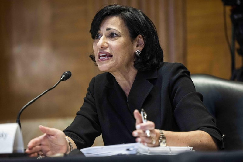 Rochelle Walensky, directrice des Centres de contrôle et de prévention des maladies des Etats-Unis (CDC), témoigne lors d'une audition de la sous-commission des crédits du Sénat sur l'examen du projet de budget pour l'exercice 2022 des CDC à Washington DC, aux Etats-Unis, le 19 mai 2021. (Jim Lo Scalzo/Pool via Xinhua)