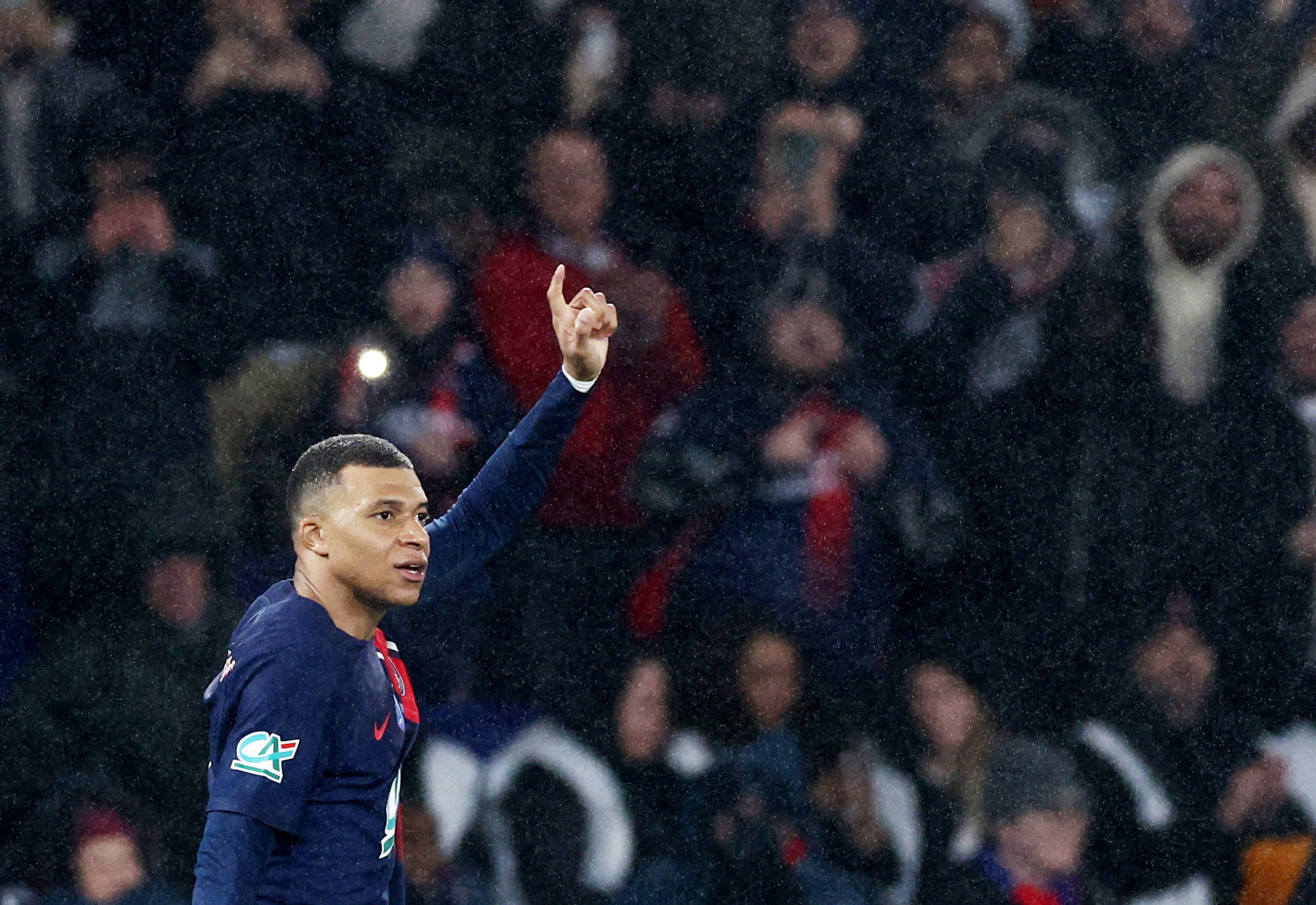 Kylian Mbappé et le PSG affronteront l'OGC Nice en quart de finale de la Coupe de France./Photo prise le 7 février 2024/REUTERS/STEPHANIE LECOCQ