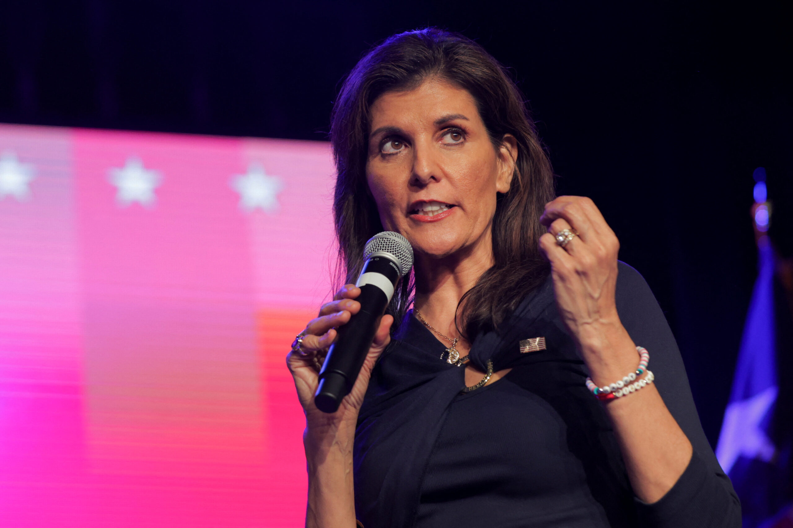 Nikki Haley, candidate républicaine à l'élection présidentielle et ancienne ambassadrice des États-Unis auprès des Nations Unies, lors d'un événement de campagne à Fort Worth, Texas, États-Unis. /Photo prise le 4 mars 202/REUTERS/Shelby Tauber