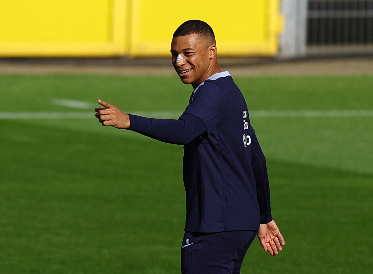 Kylian Mbappé à l'entraînement de l'équipe de France à Paderborn, en Allemagne. /Photo prise le 19 juin 2024/REUTERS/Kacper Pempel