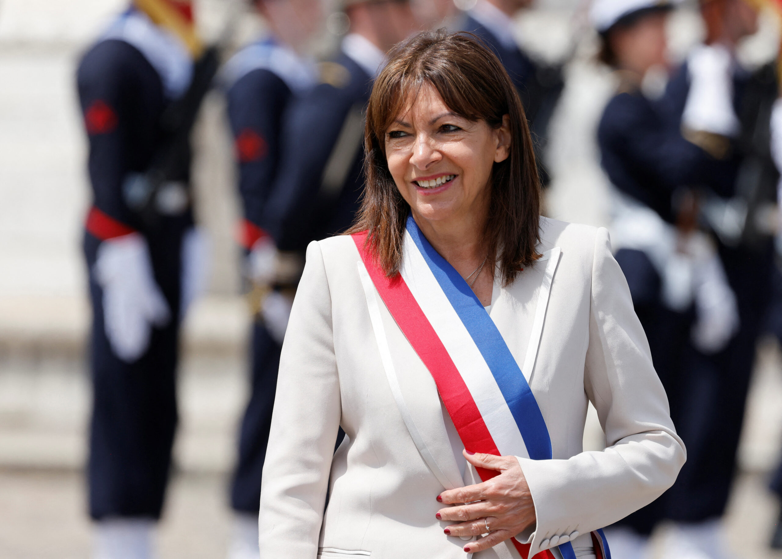 La maire de Paris Anne Hidalgo assiste à une cérémonie lors d'une visite du président américain Joe Biden à Paris. /Photo prise le 8 juin 2024/REUTERS/Ludovic Marin