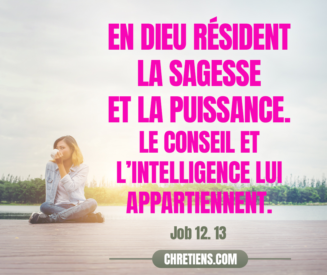 En Dieu résident la sagesse et la puissance. Le conseil et l’intelligence lui appartiennent. Job 12:13