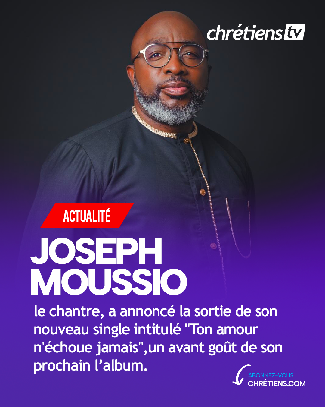 Joseph Moussio est un artiste gospel d'origine camerounaise vivant en France qui baigne dans la musique depuis sa tendre enfance. Il s'est converti à la foi chrétienne en 2008 suite à quoi, il s'est engagé à servir Dieu. Joseph est marié à Snella et ils ont ensemble 4 enfants.