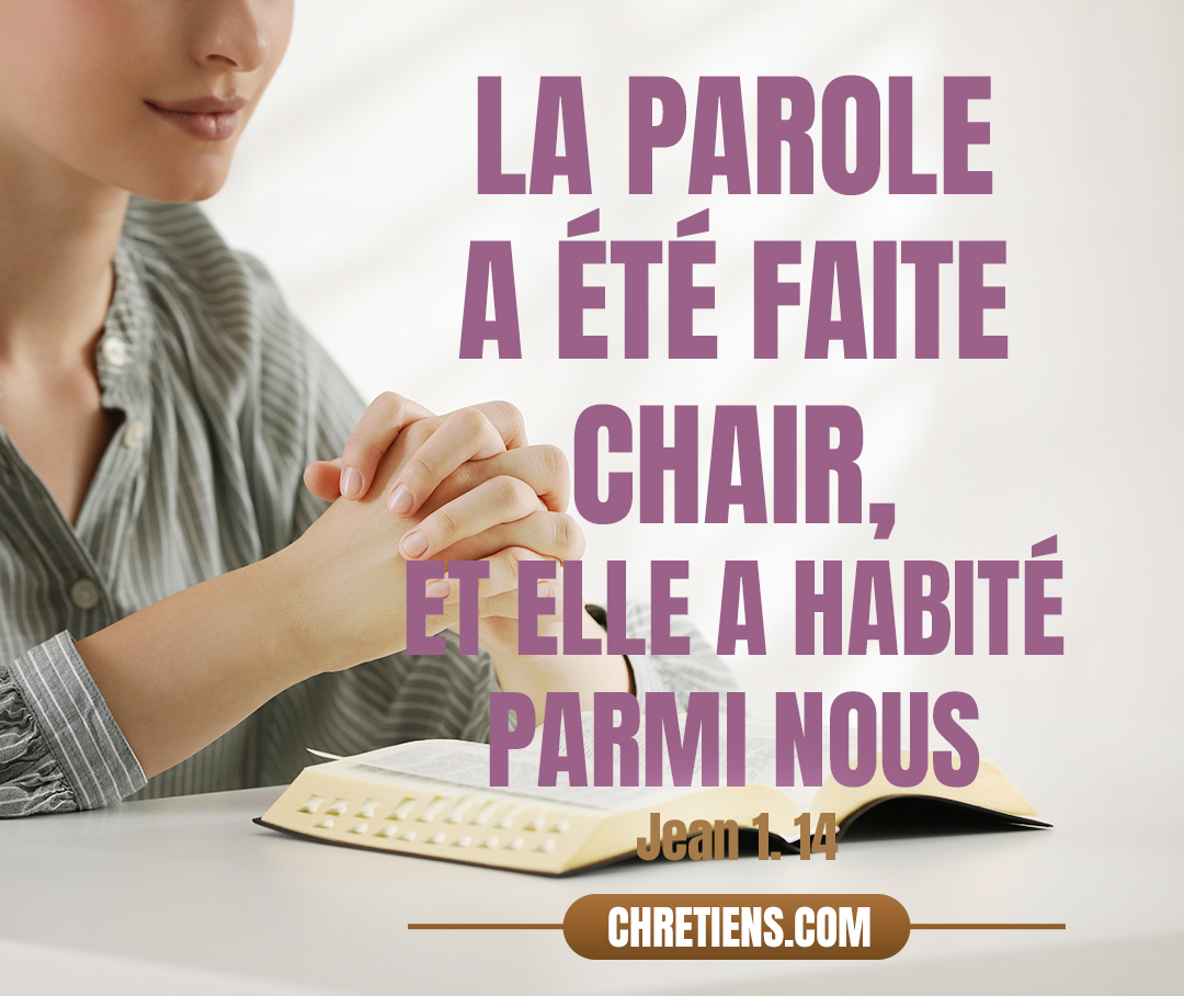 Et la parole a été faite chair, et elle a habité parmi nous, pleine de grâce et de vérité ; et nous avons contemplé sa gloire, une gloire comme la gloire du Fils unique venu du Père. Jean 1:14 -