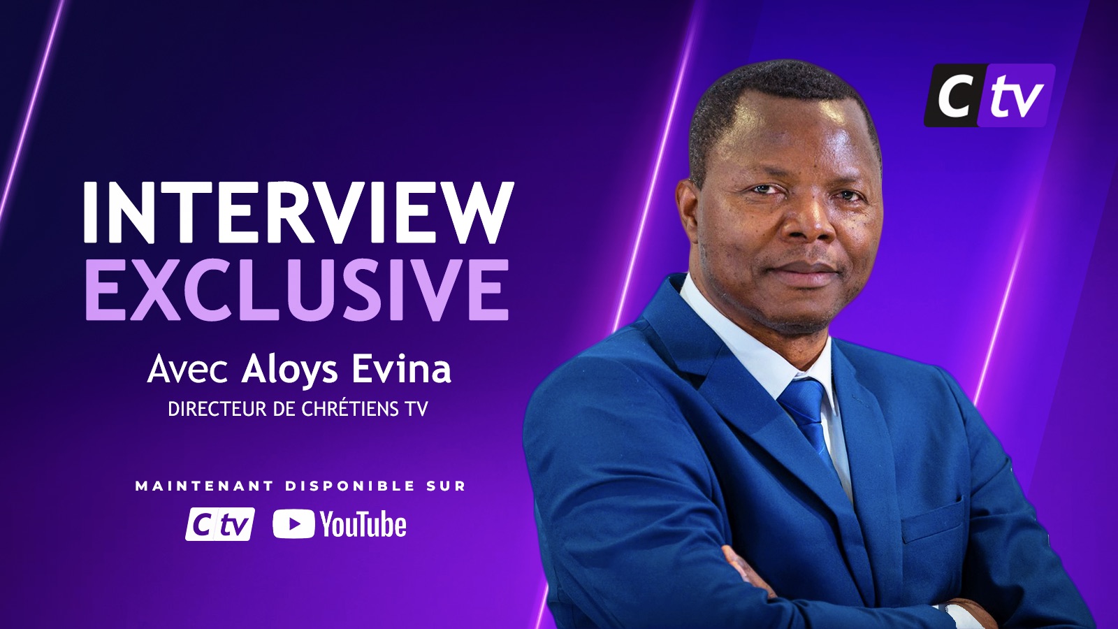 Regardez l'interview accordée par le pasteur Aloys Evina à Chrétiens TV. Aloys Evina est pasteur de l’Eglise de Dieu en France, membre de la Church of God (Cleveland, Tennessee) et de la Fédération Protestante de France (FPF), est une figure emblématique du paysage religieux et médiatique français.