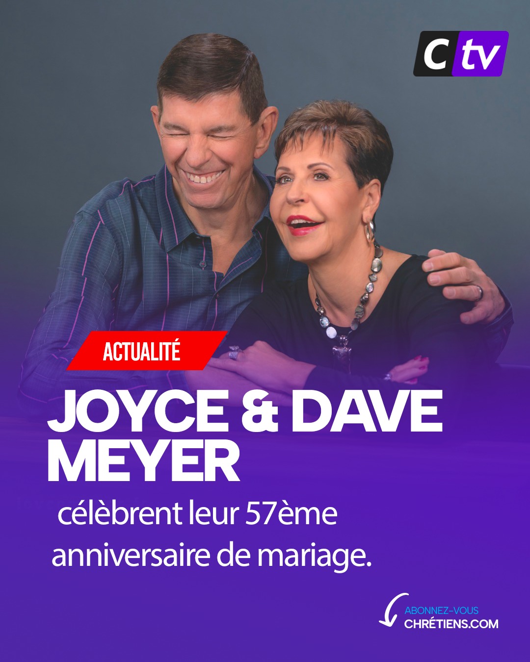 Joyce et Dave MEYER célèbrent leur 57ème anniversaire de mariage