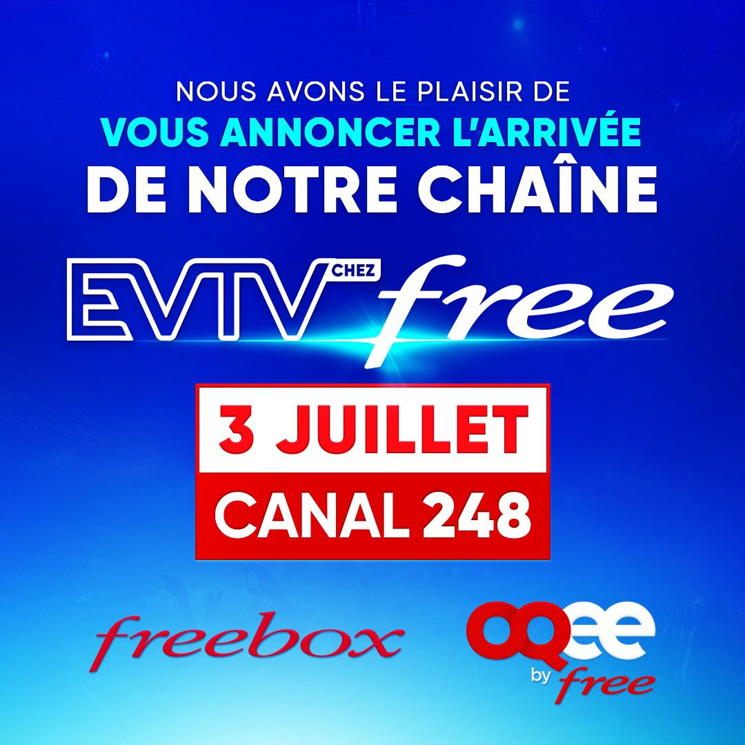 La chaîne pentecôtiste Evangile TV (EVTV) est disponible sur la Freebox au canal 248 depuis le 3 juillet 2024.