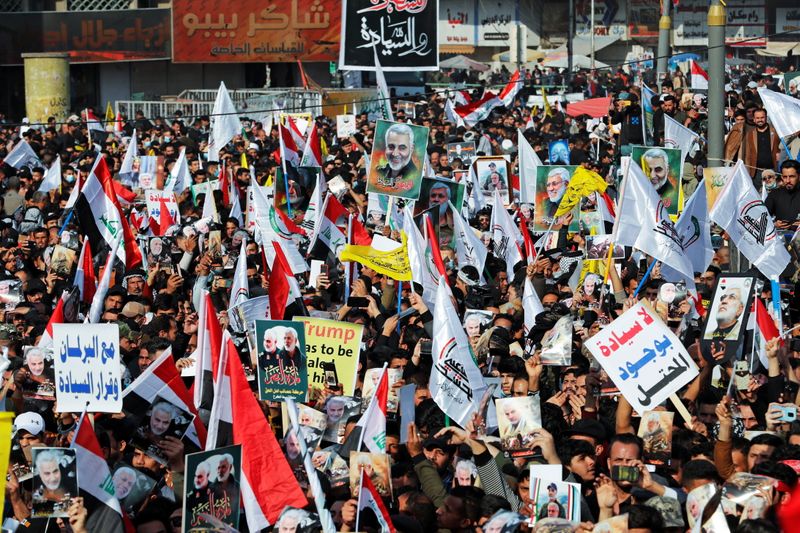 Manifestation à Bagdad pour l'anniversaire de l'assassinat de Soleimani